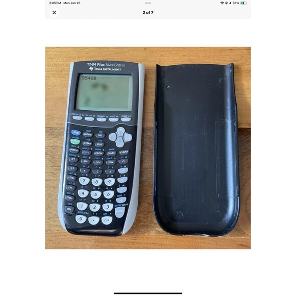 Texas Instruments TI-84 Plus Silver Edition Graphing Calculator w/ Cover *Tested - Picture 2 of 7